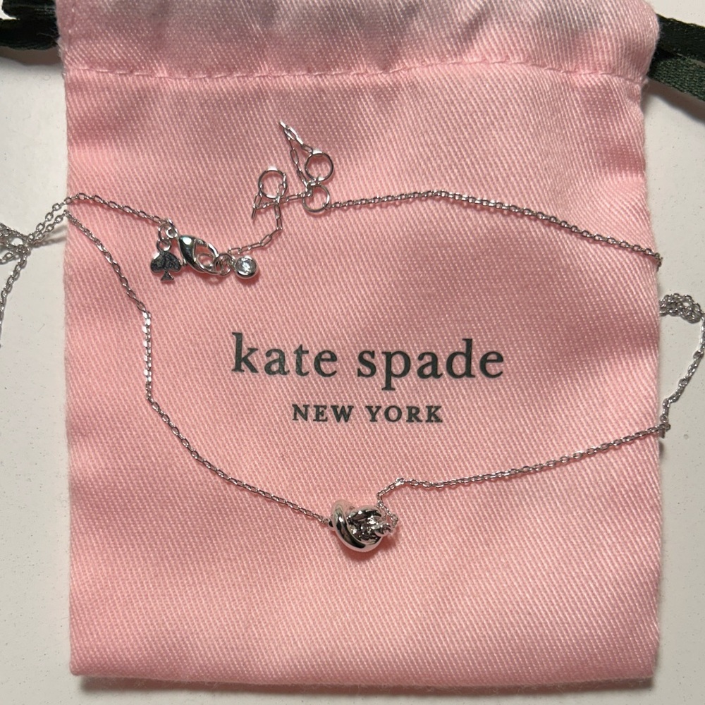 Kate Spade Silver Sailor’s Knot Necklace - Picture 3 of 3